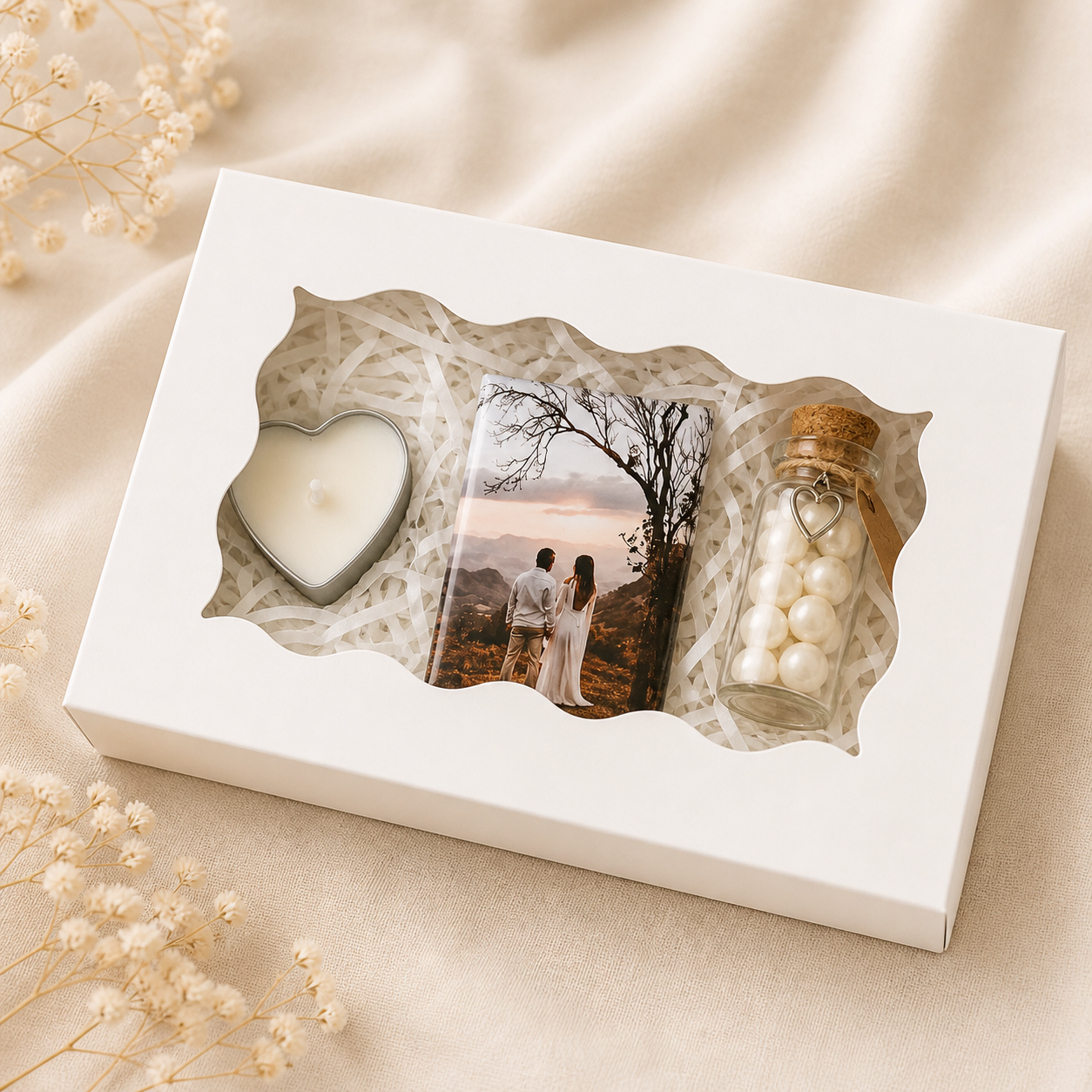 Hochzeits-Gastgeschenk Box 💍 mit Fotomagnet