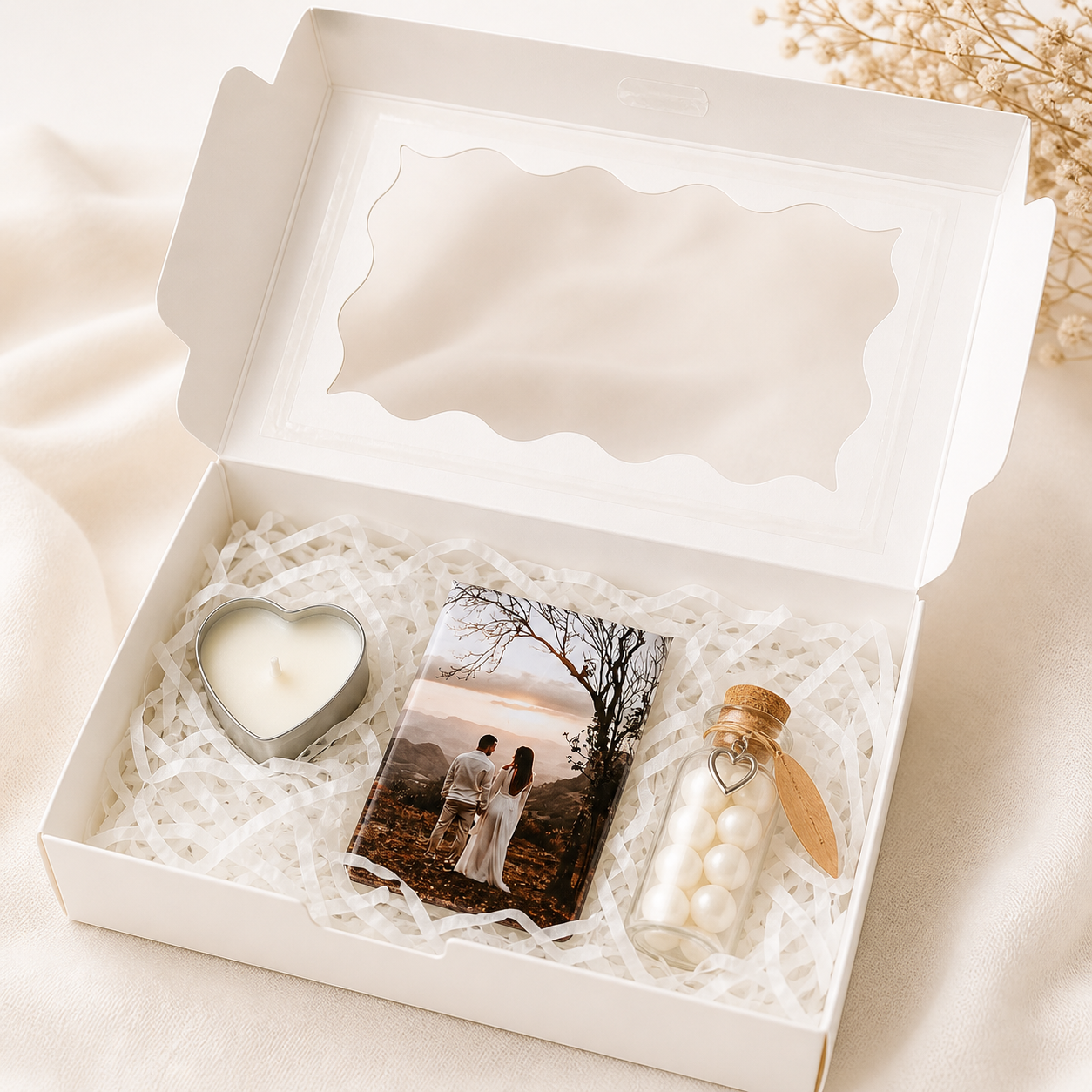 Hochzeits-Gastgeschenk Box 💍 mit Fotomagnet