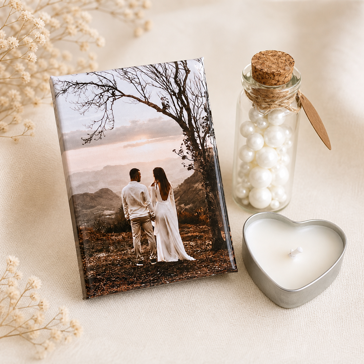 Hochzeits-Gastgeschenk Box 💍 mit Fotomagnet