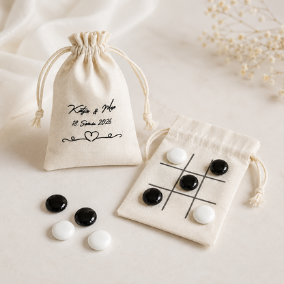 Personalisierte Tic Tac Toe Gastgeschenke zur Hochzeit