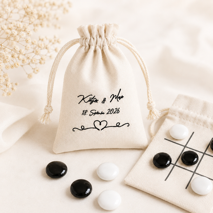 Personalisierte Tic Tac Toe Gastgeschenke zur Hochzeit