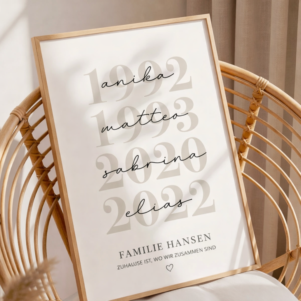 Personalisiertes Familienposter