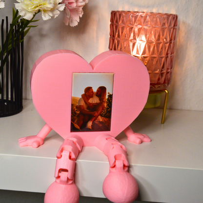 ❤️ Herz-Bilderrahmen mit personalisiertem Fotomagnet