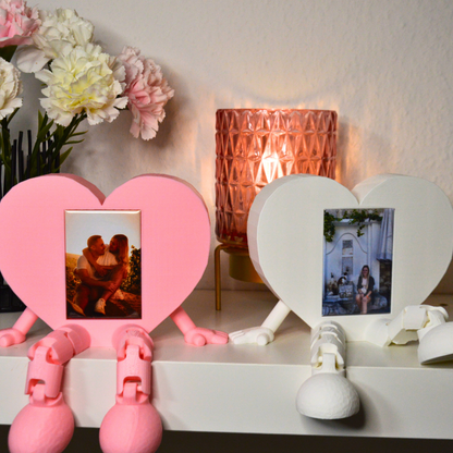 ❤️ Herz-Bilderrahmen mit personalisiertem Fotomagnet