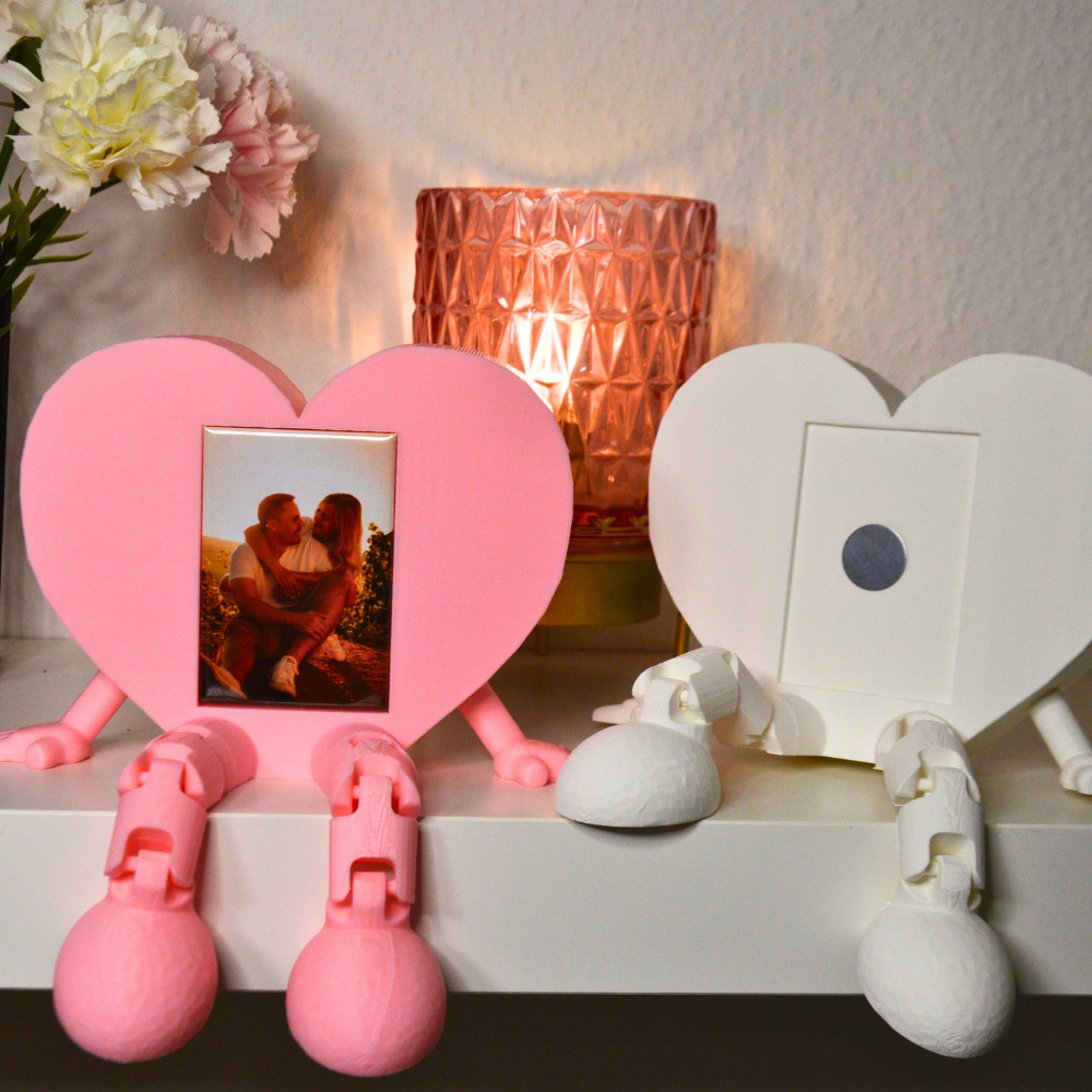 ❤️ Herz-Bilderrahmen mit personalisiertem Fotomagnet