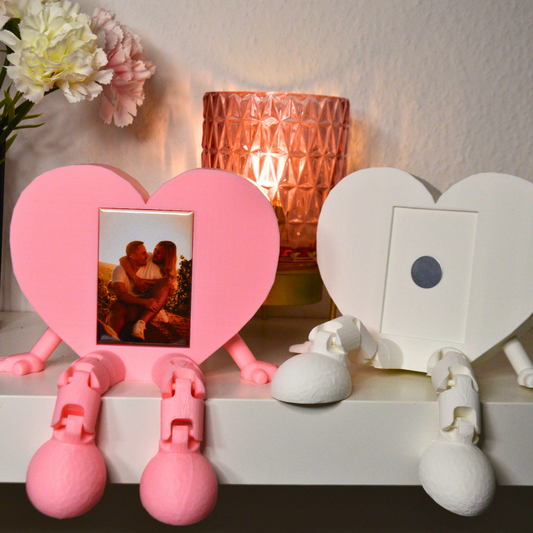 ❤️ Herz-Bilderrahmen mit personalisiertem Fotomagnet