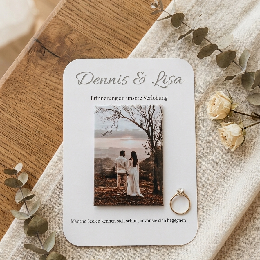 Personalisierter Hochzeitsmagnet mit Karte💍
