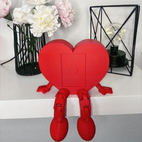 ❤️ Herz-Bilderrahmen mit personalisiertem Fotomagnet